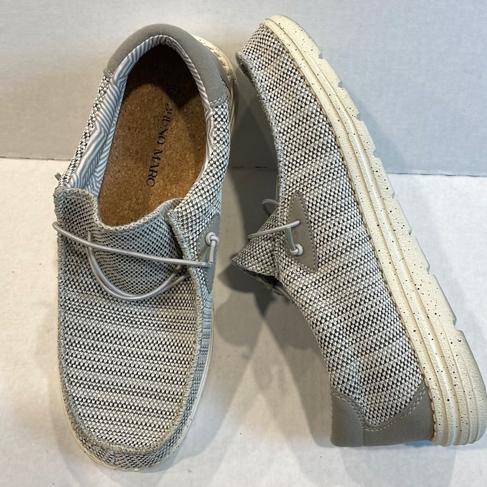 Bruno Marc Men’s Shoes Loafers‎ Canvas Knit Upper Sz 10